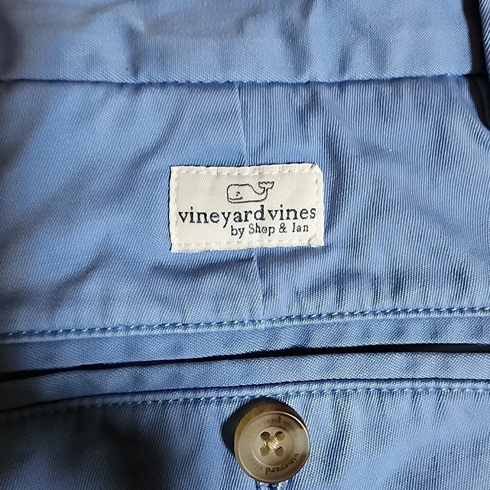Vineyard Vines Breaker Shorts Men's Size 28 Blue Flat Front Chino Preppy 7
